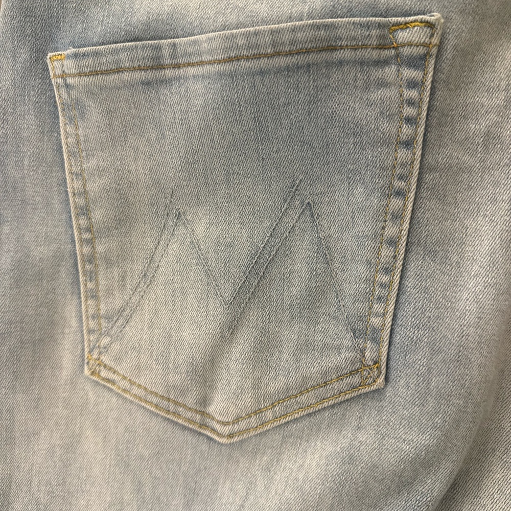 MOTHER Light Blue Straight-Leg Jeans TOMCAT Ankle Jeans Buttonfly (M-3) - Picture 6 of 16